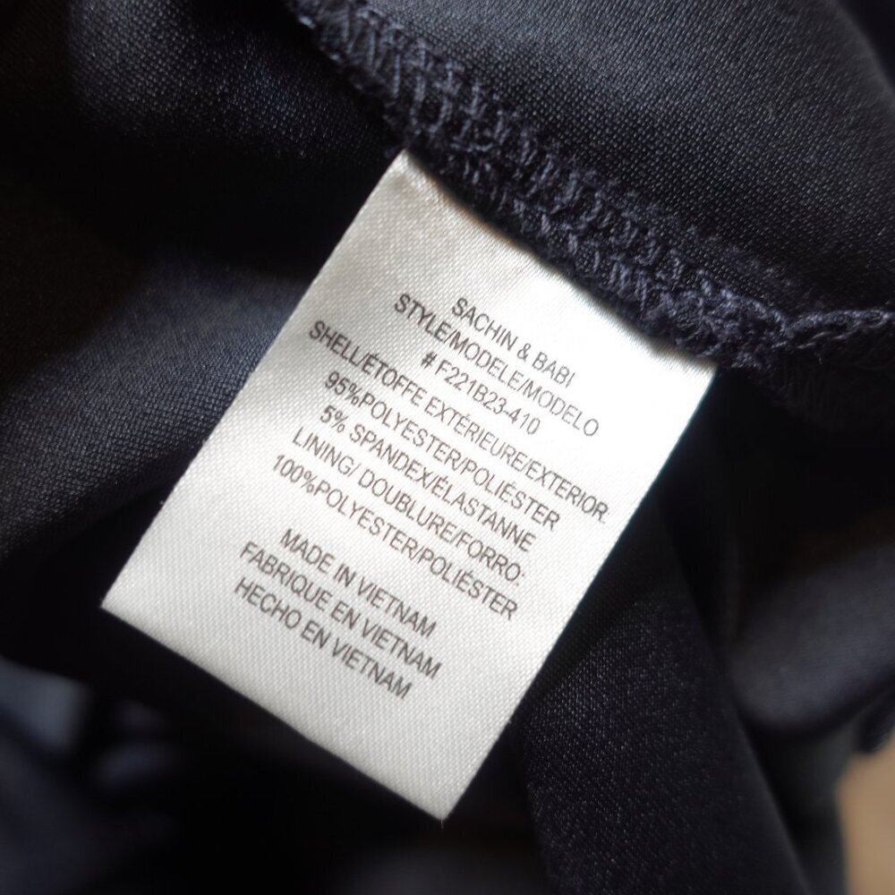 NEW Sachin & Babi Cece One shoulder crepe Evening gown in Navy Women's size 14 - Picture 12 of 13